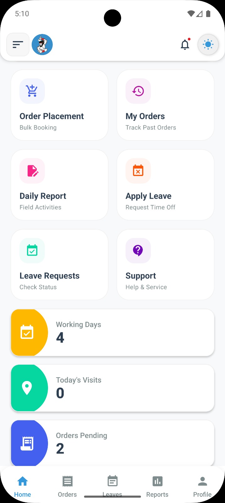Modern dealership management dashboard