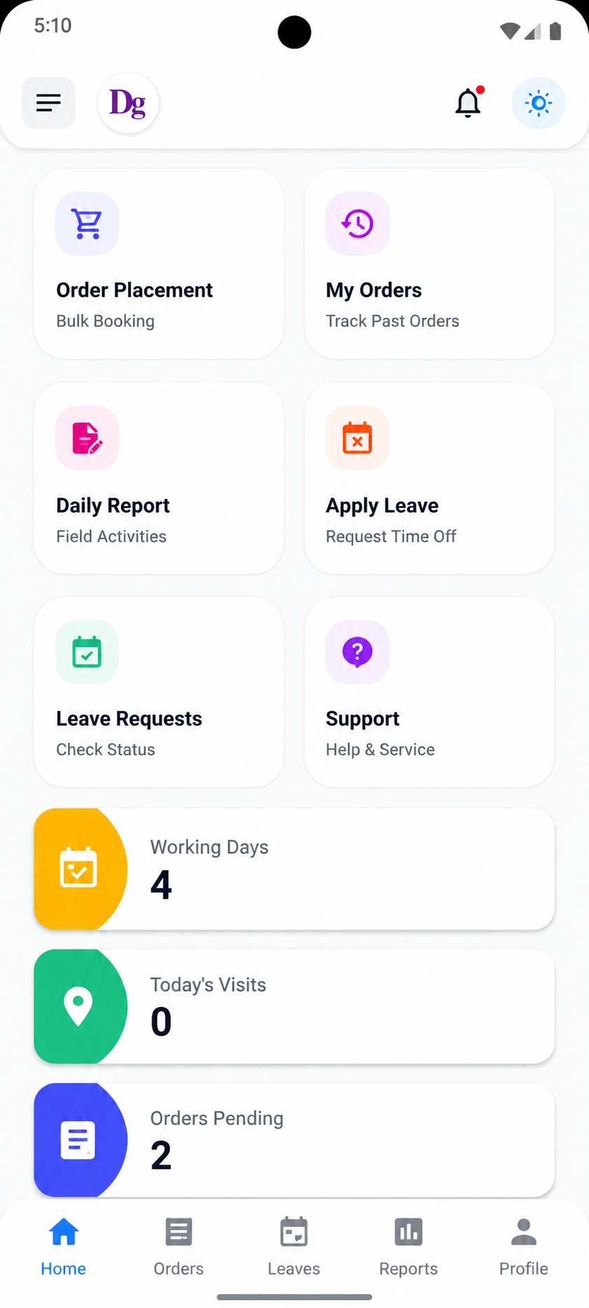Modern dealership management dashboard